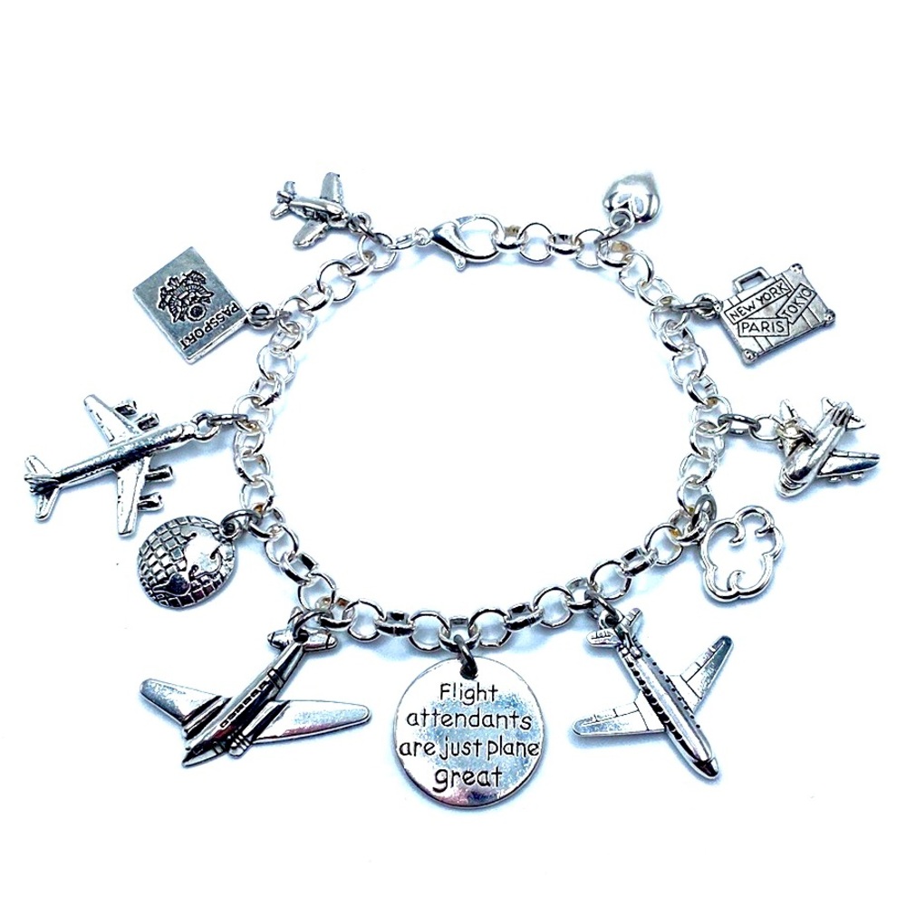 Flight Attendant Charm Bracelet